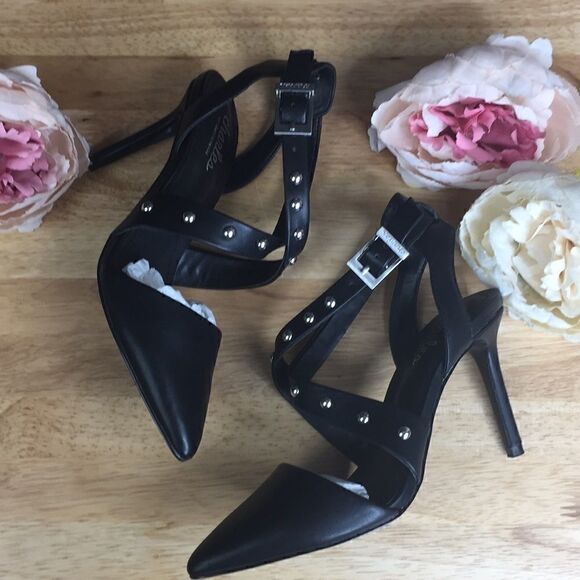 Charles David Black Leather Pumps 5.5M - Picture 7 of 8